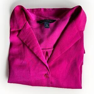 Banana Republic Women’s Fuchsia Pink Button-Down Blouse XS